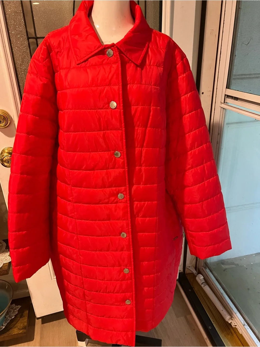 NWOT Lands' End Women's Quilted Bright Red Puffer Coat